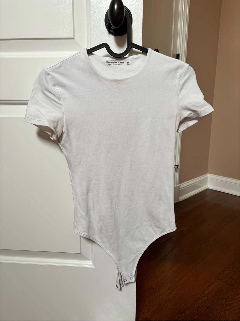 Abercrombie & Fitch White Crewneck Bodysuit